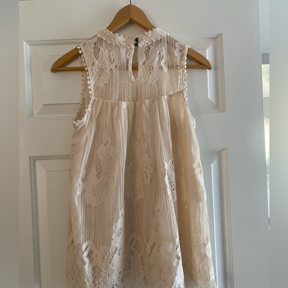 Xhilaration Lace High Neck Tank Top - EXCELLENT CONDITION WORN ONCE - Picture 2 of 4